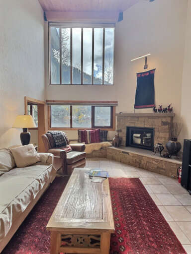 You can watch the action on the slopes through the windows