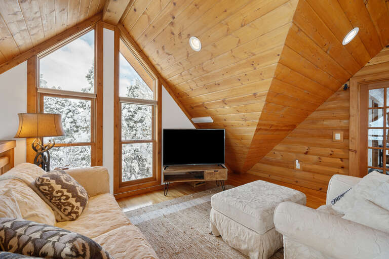 TV in loft lounge