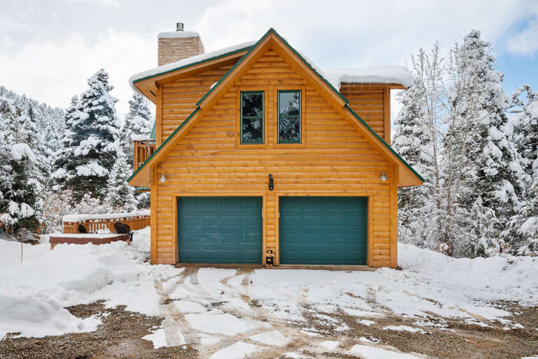 Garage entrance and parking