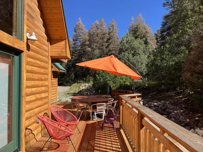 Sun on the deck area in the morning