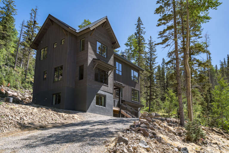 The cabin and the driveway, bring 4wd and snow tires in winter.