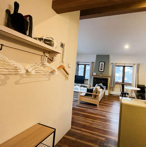 Entryway storage and bench