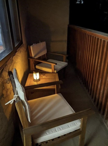 Nighttime views from the balcony