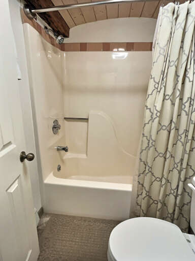 Shower and tub in private bathroom
