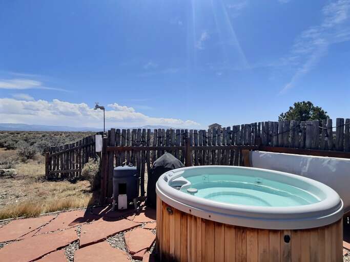 Back deck hot tub
