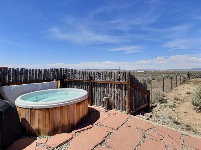 Back deck hot tub