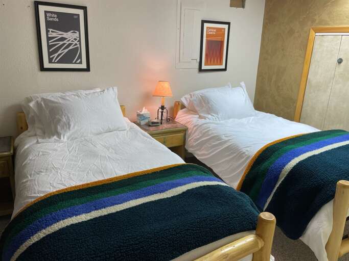 Twin beds in the apartment