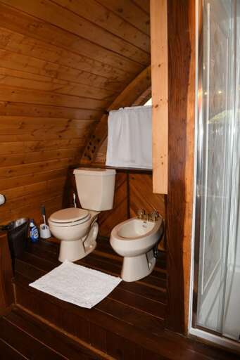 King bathroom with toilet and bidet