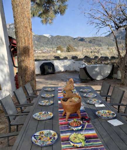 Great outdoor dining table seats 8