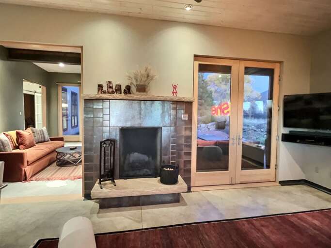 Living room fireplace