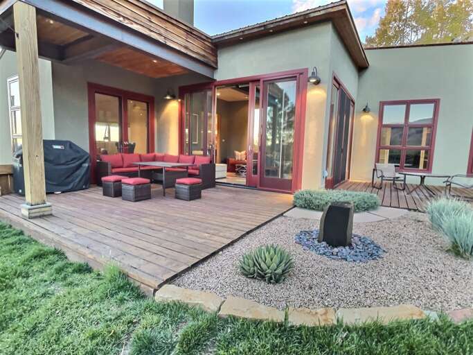 Patio deck with grill and seating