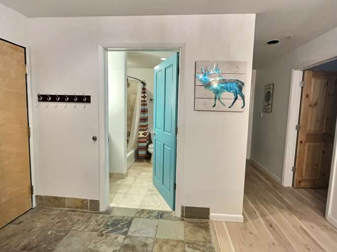 Entry and main bathroom