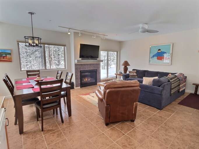 Living room with smart TV