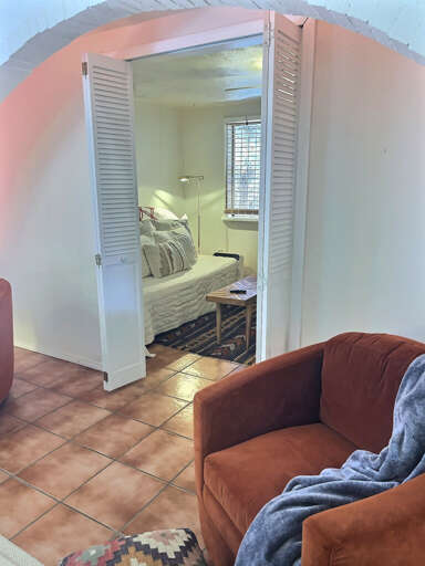 Living room looking into one of the bedrooms