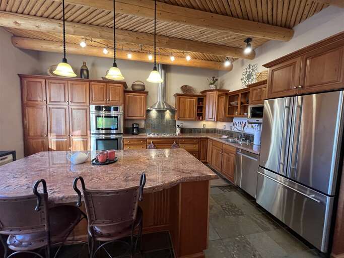 Kitchen with tasteful lighting