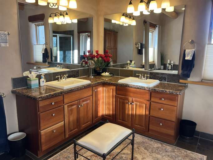 Spacious double vanity