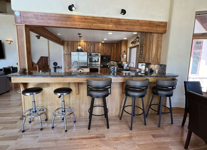 Kitchen bar with seating