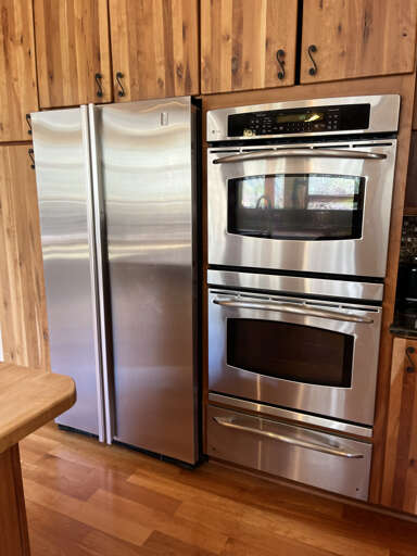 Kitchen stainless steel appliances