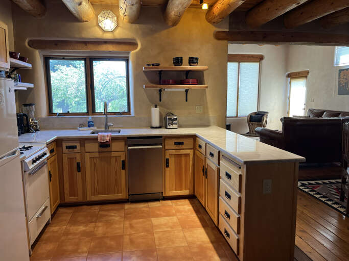 Kitchen with stone countertops