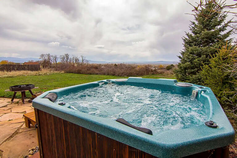 Hot tub with amazing views