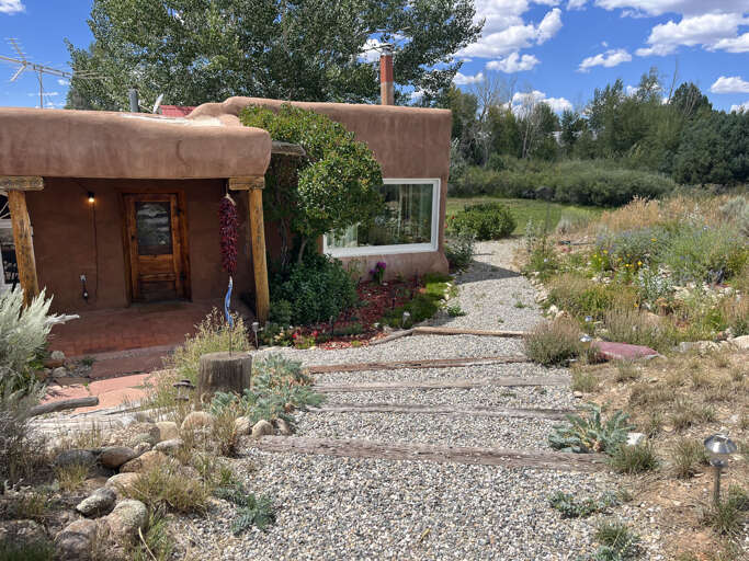 The entryway in summer