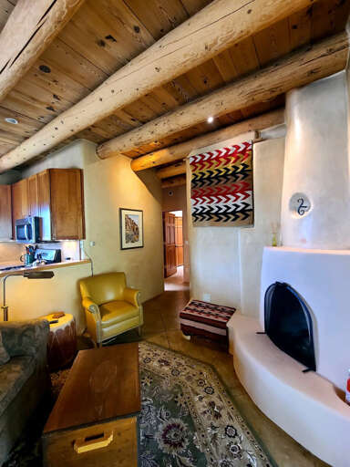 Kiva fireplace in the living area