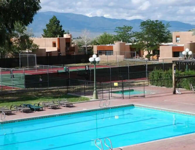 Condo complex pool and hot tub (pool use is seasonal in summer)