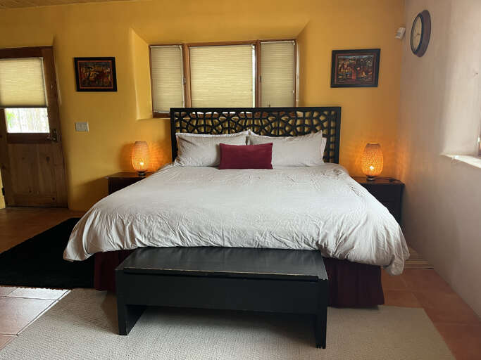 King bed in primary bedroom