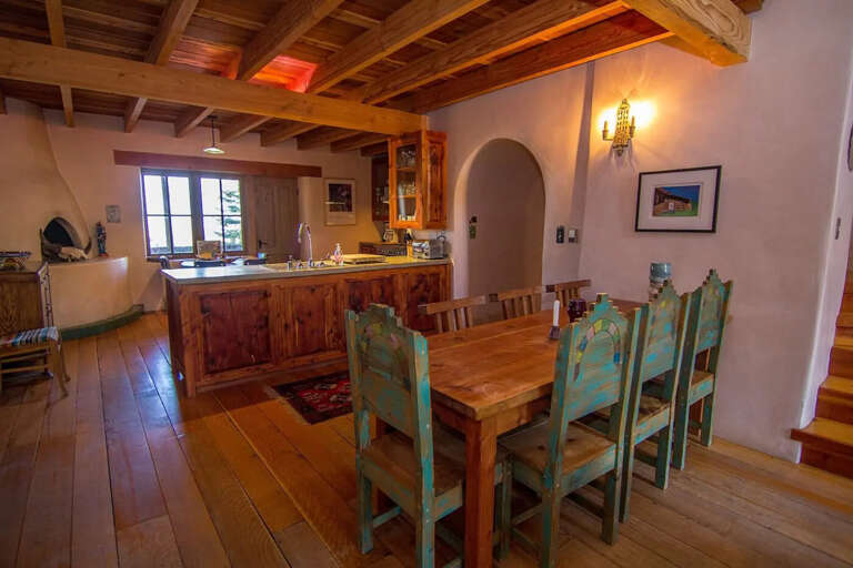 Dining area and kitchen island