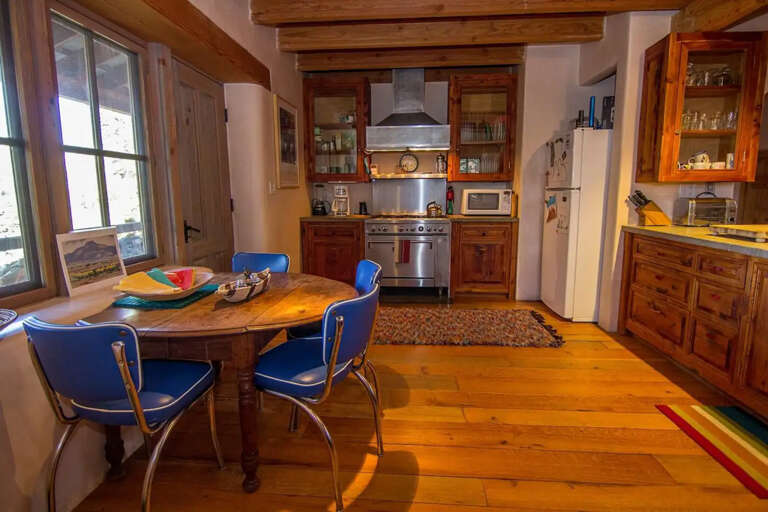 A view through the kitchen