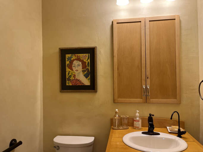 Half hall bath vanity