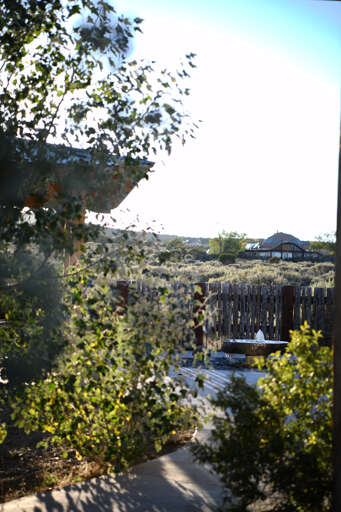 Fountain in the pergola area