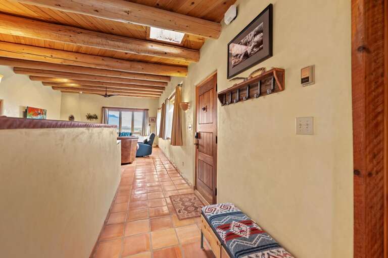 Entry hall with bench and hooks