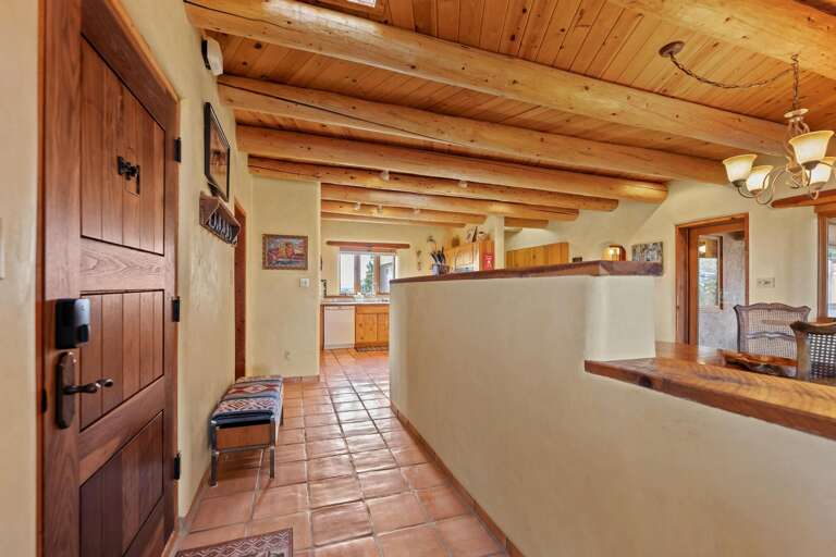 Entry hall looking to kitchen