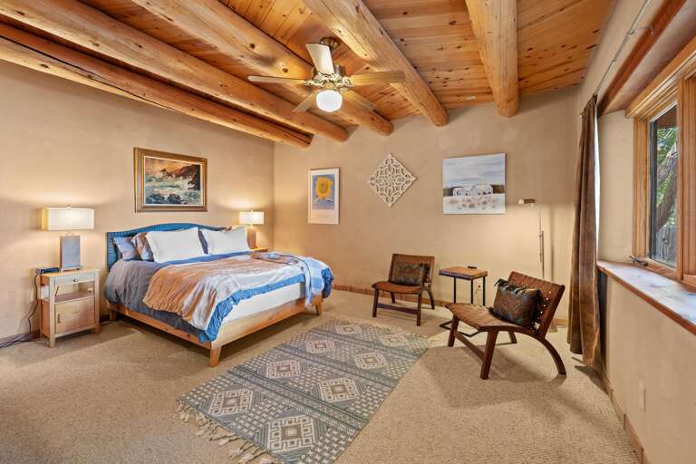 Guest bedroom with extra seating area