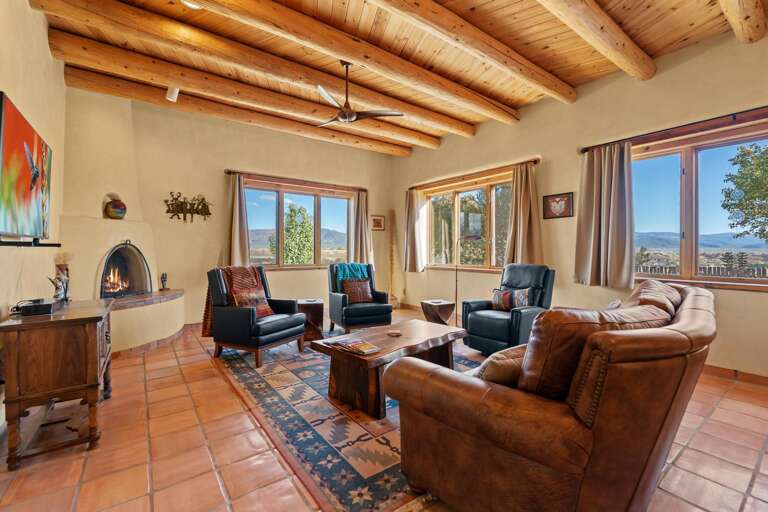 Living room with great mountain views