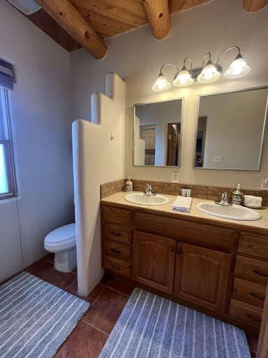 King bedroom suite bathroom double vanity