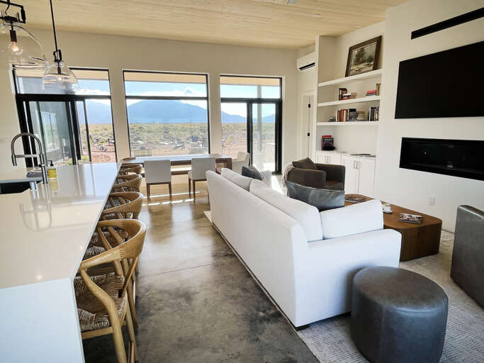 Kitchen and living area