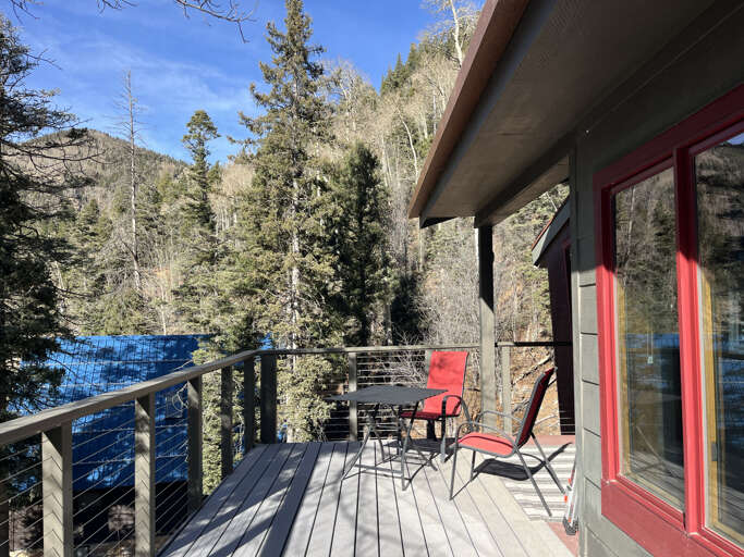 Beautiful deck off the main level bedroom and living area