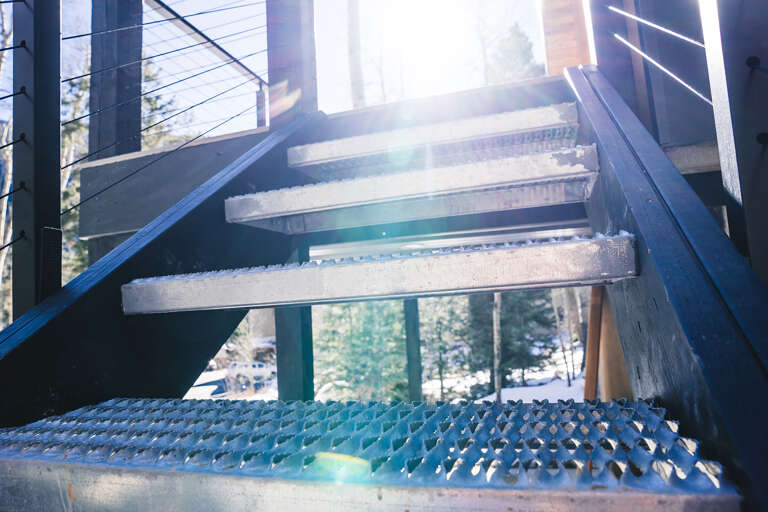 Sturdy metal stairs