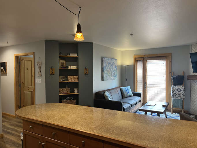 Bright, open living space.