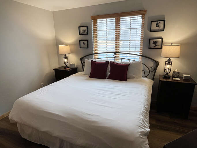 Cozy up in fresh cotton linens beneath soft lamplight after a day of adventure. We wish you a peaceful night's rest.