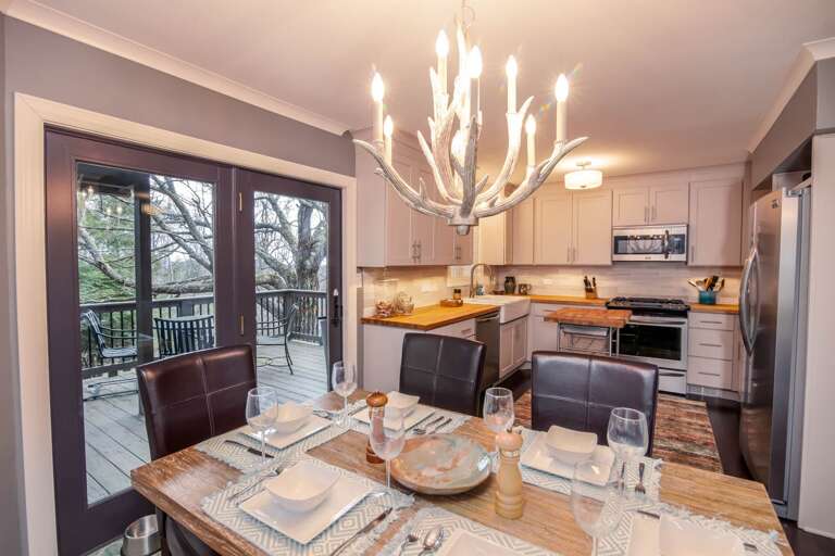 Open Kitchen and Dining at 1eight3 Retreat