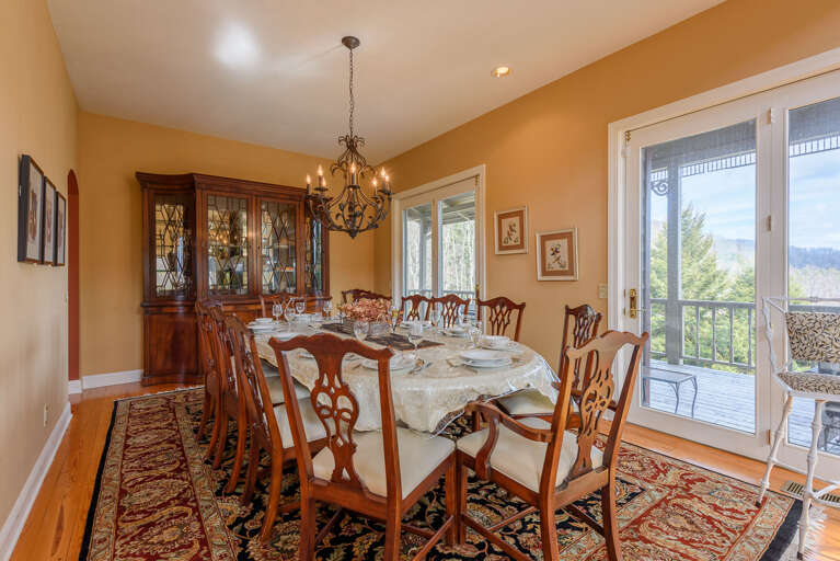 Dining Area Seats 12 with Access onto Back Porch