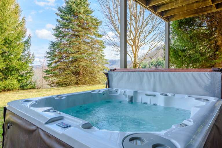 Large Hot Tub located on Lower Level Patio