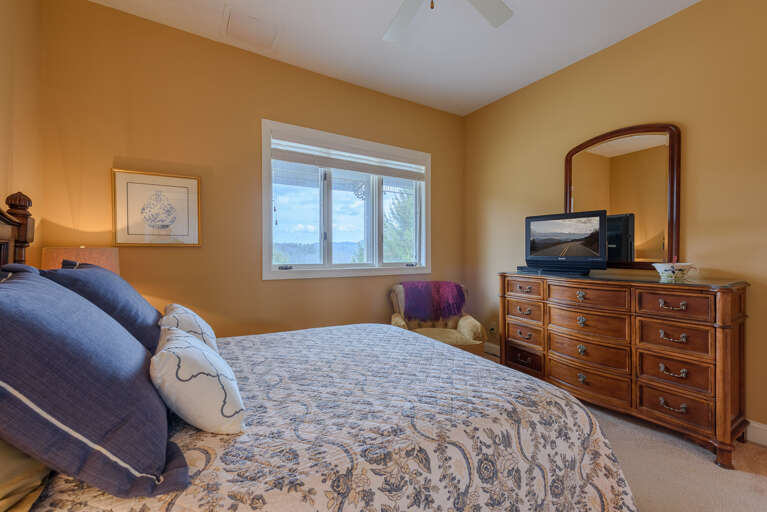Main Level Bedroom with Queen Bed, Bathroom Adjacent