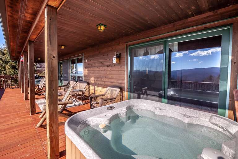 Ample Seating and Hot Tub on the Deck Ample Seating and Hot Tub on the Deck
