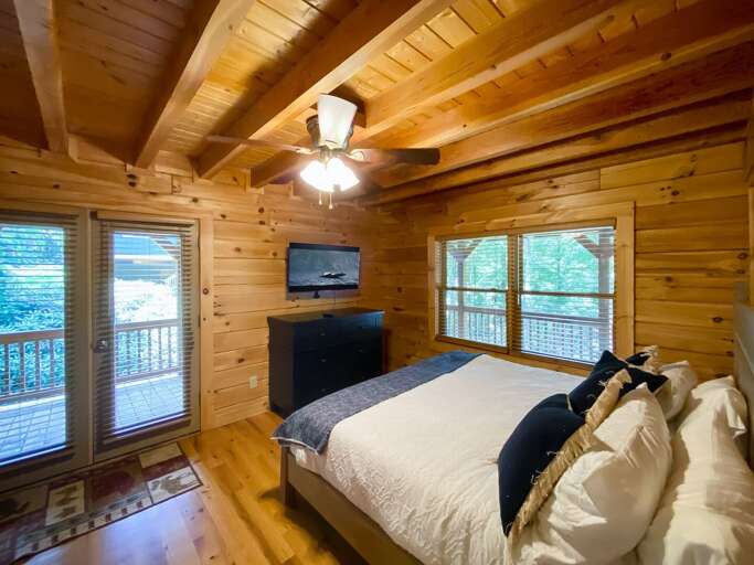 Deck Access and TV in the Master Suite Deck Access and TV in the Master Suite