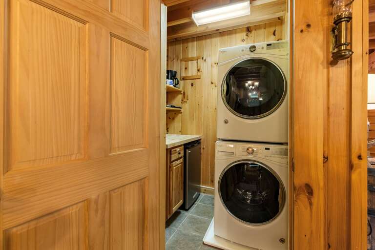Stacked Washer and Dryer in the Laundry Room Stacked Washer and Dryer in the Laundry Room