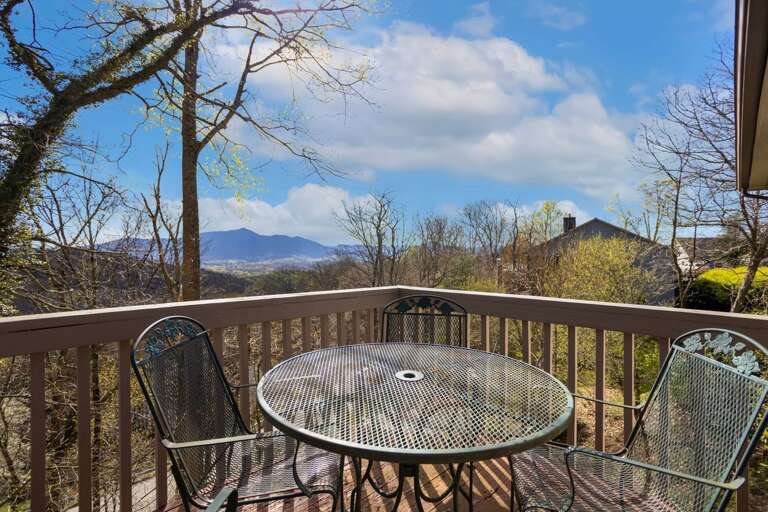 Bistro Style Table and Chairs on the Open Deck